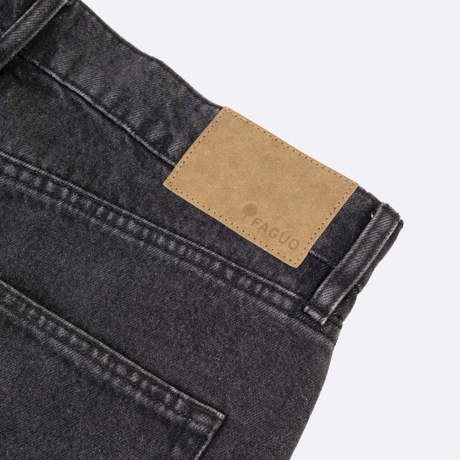 New FAGUO Black Washed Jean Tapered Cut