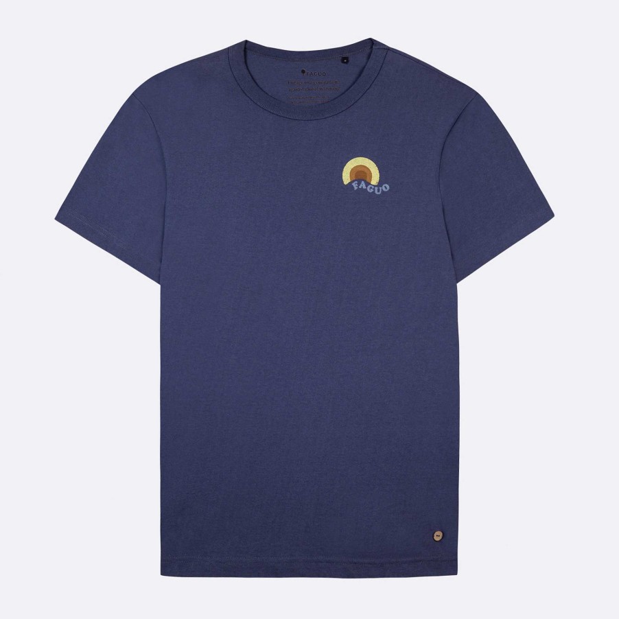 Wholesale FAGUO Washed Navy T-Shirt Off To The Sea