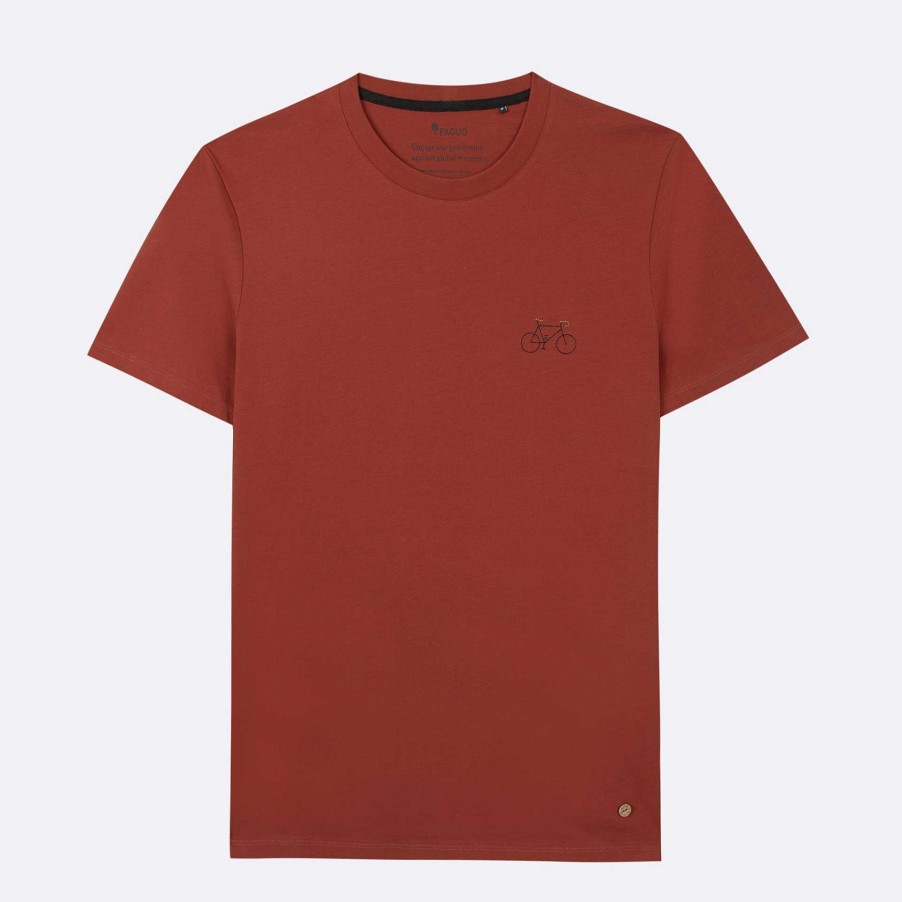 Online FAGUO Old Red Round Neck T-Shirt