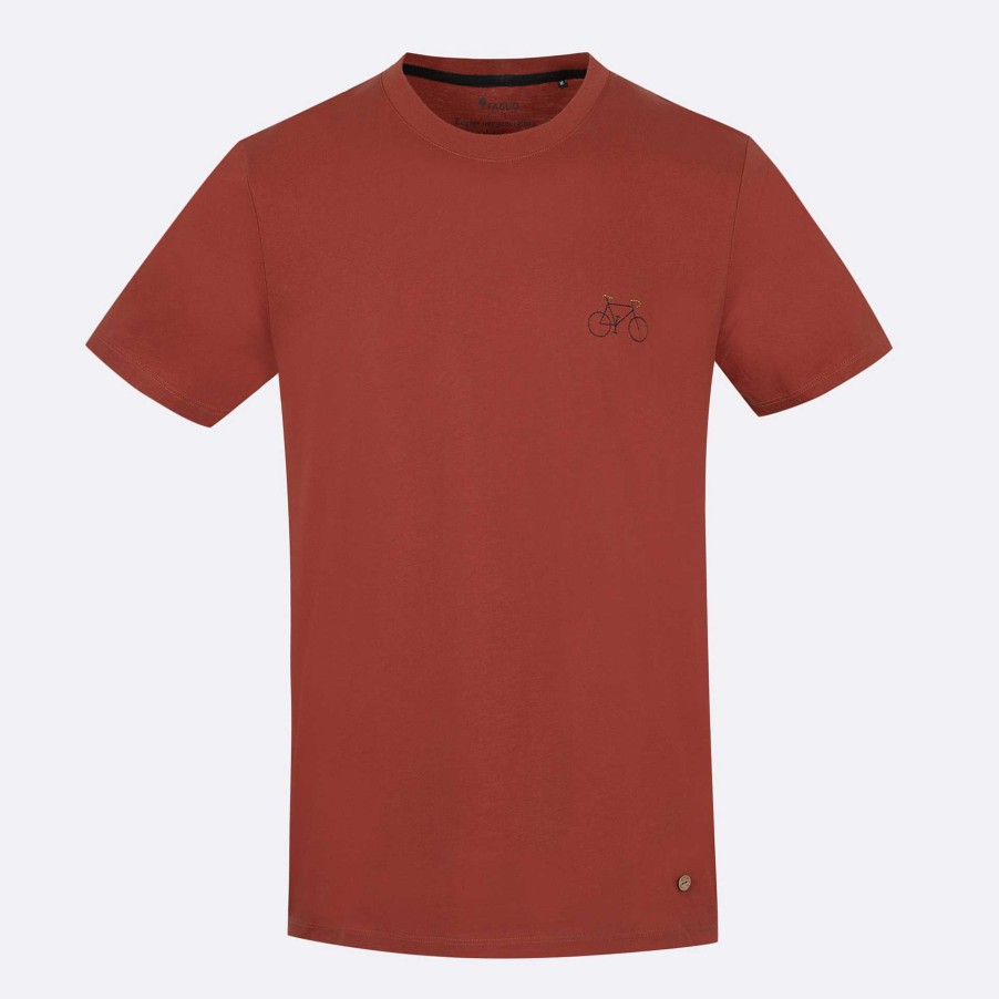 Online FAGUO Old Red Round Neck T-Shirt