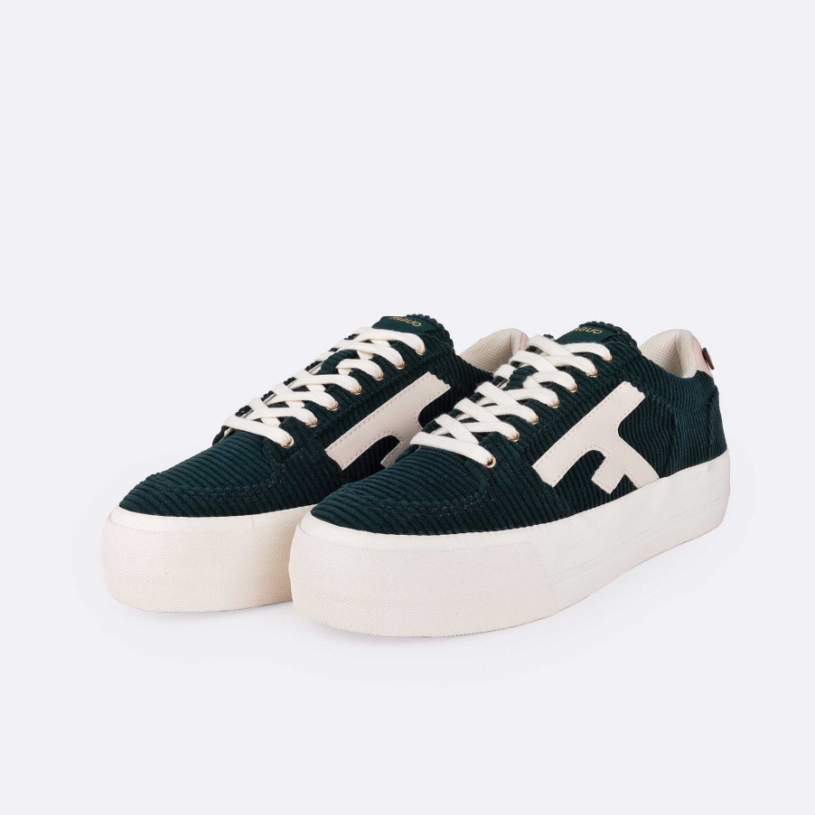 New FAGUO Dark Green & Off-White Tennis