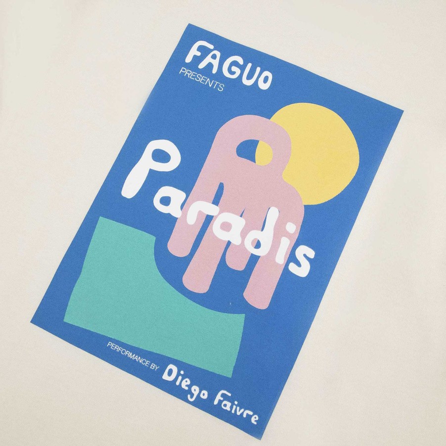 Hot FAGUO Ecru T-Shirt Lab Diego Faivre