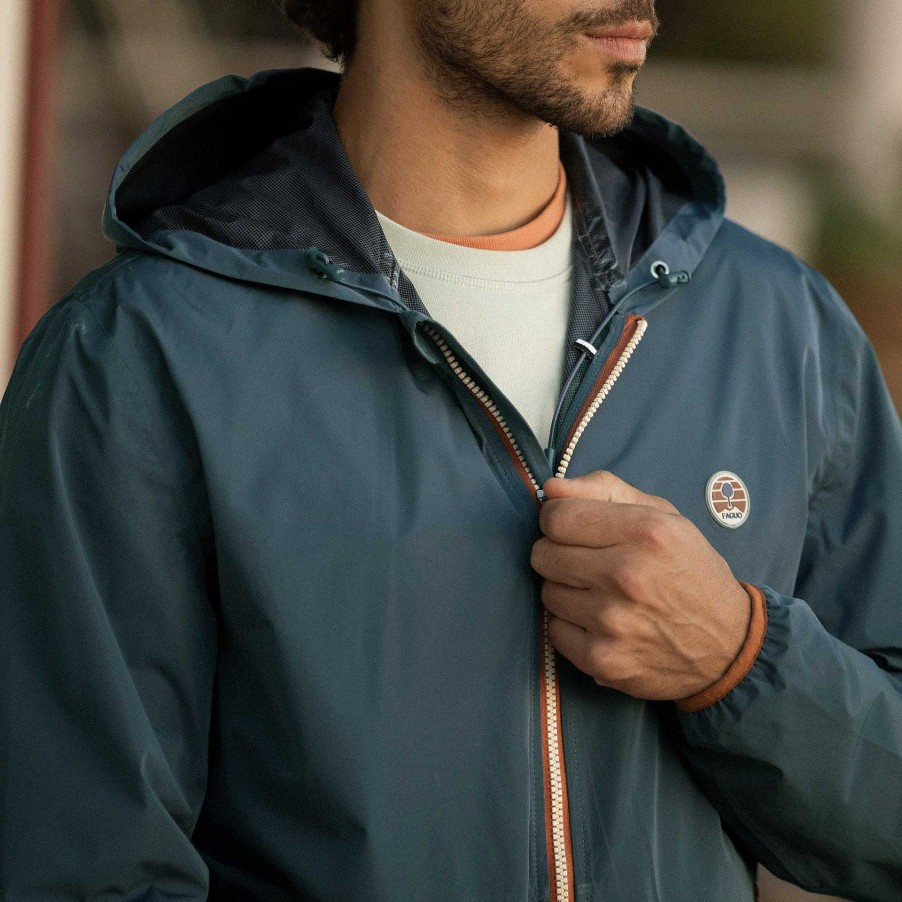 Best FAGUO Washed Navy Parka