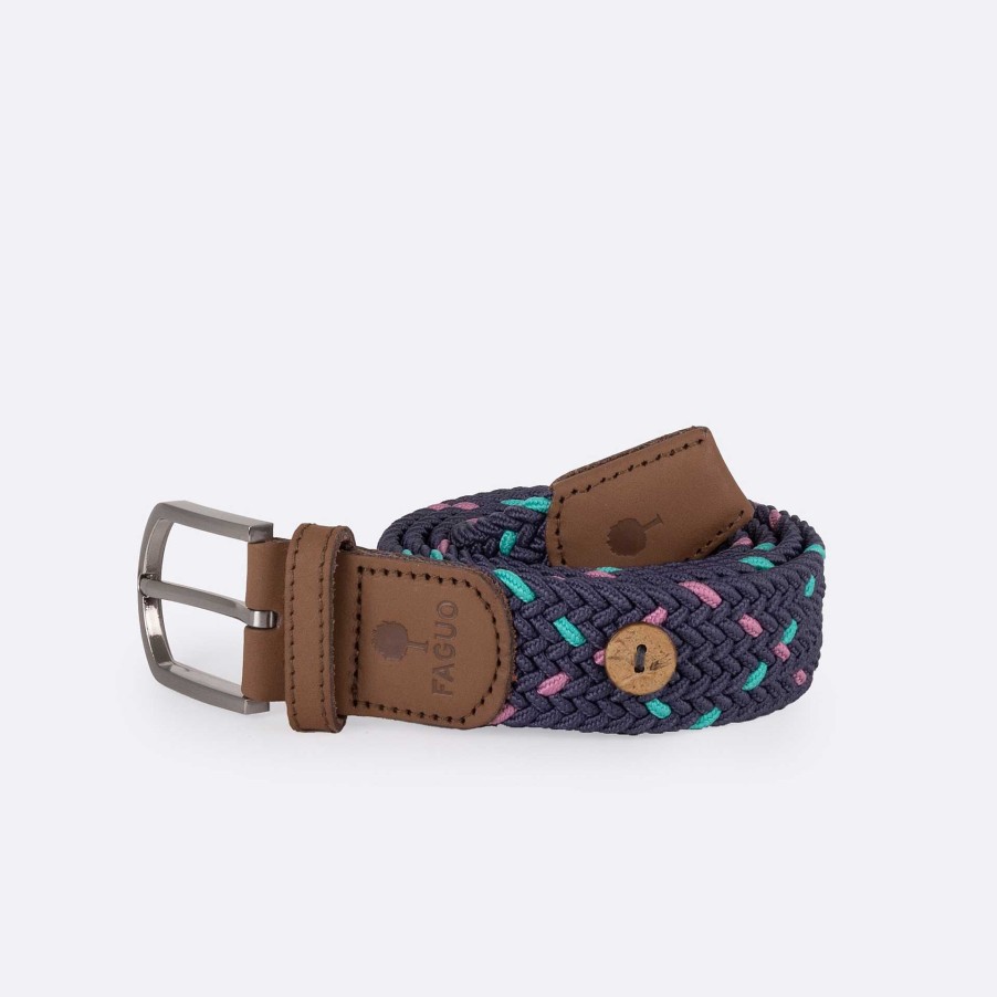 Clearance FAGUO Navy Blue & Pink Belt