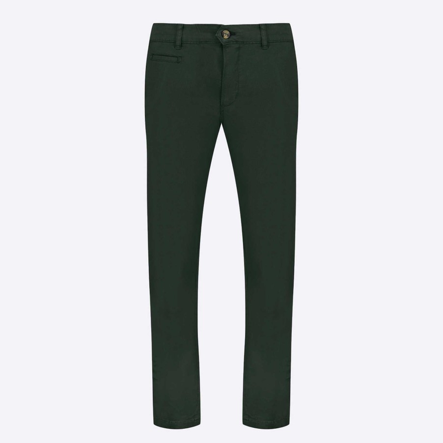 Hot FAGUO Dark Green Chinos Fitted Cut