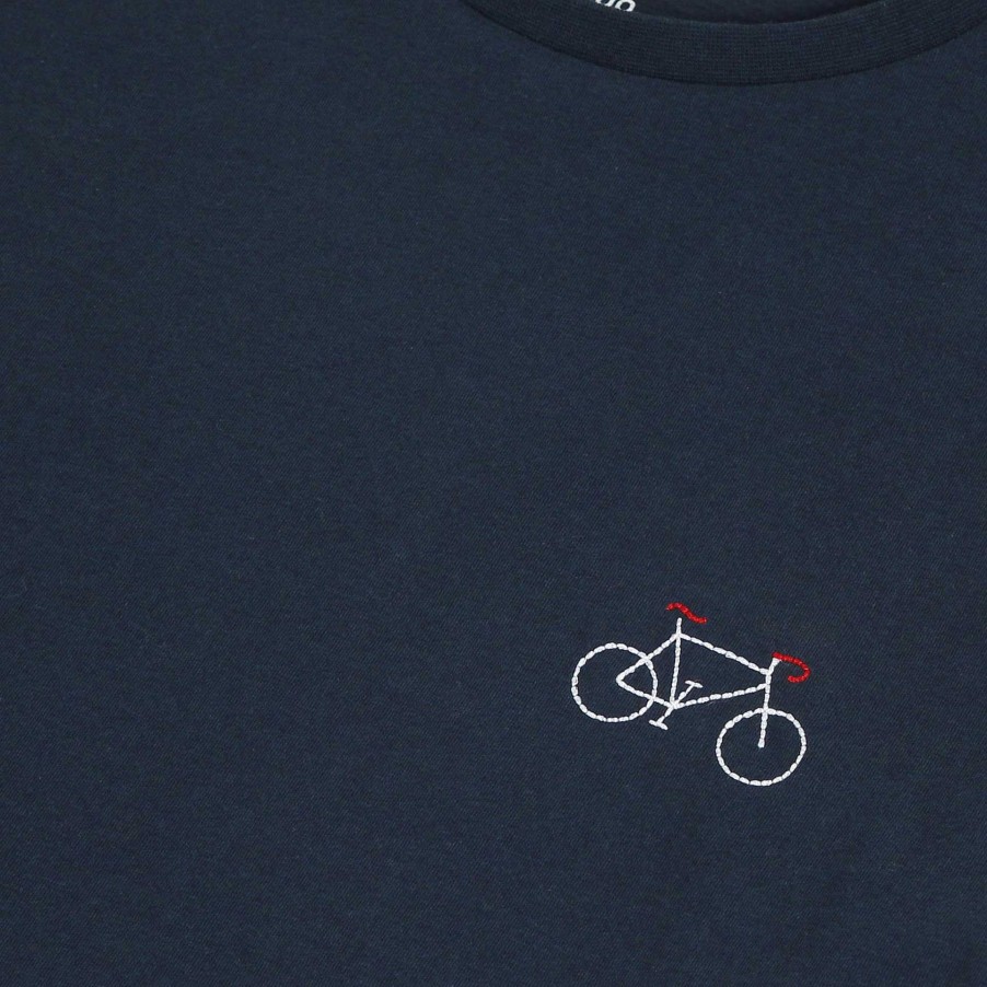 Online FAGUO Navy Bike Round Neck T-Shirt