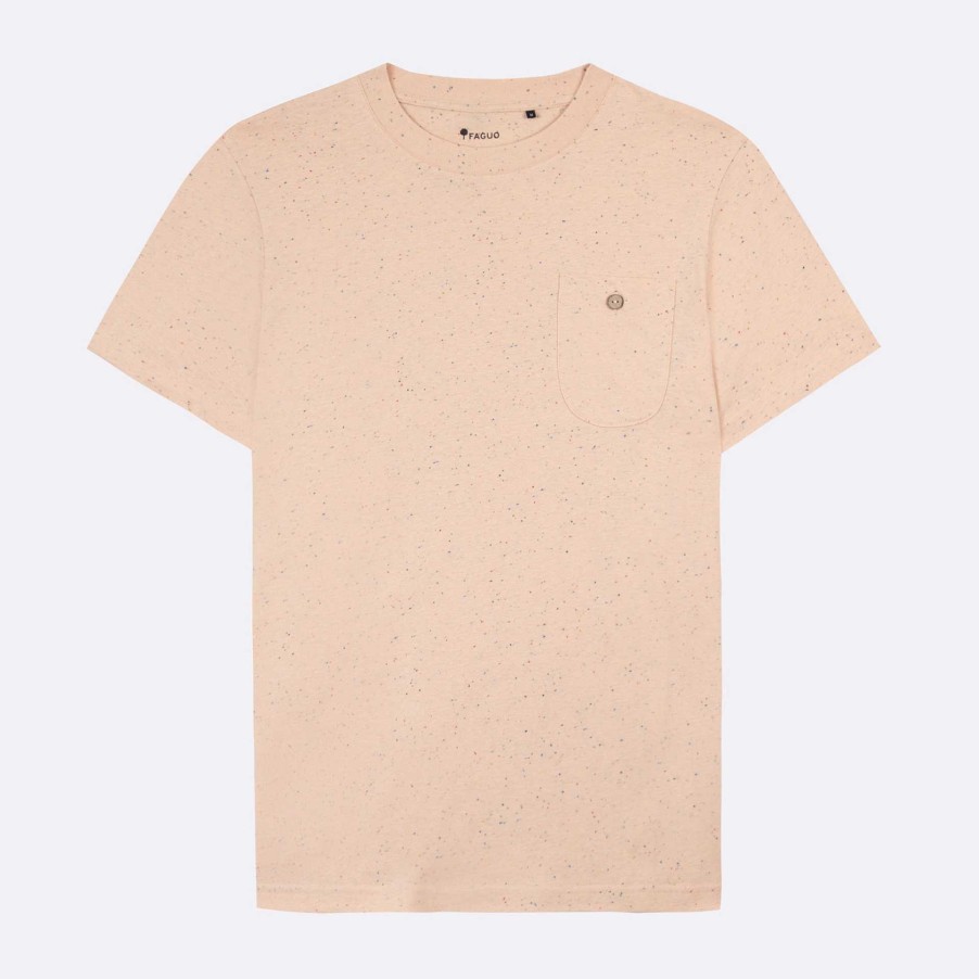 New FAGUO Light Pink Melange T-Shirt