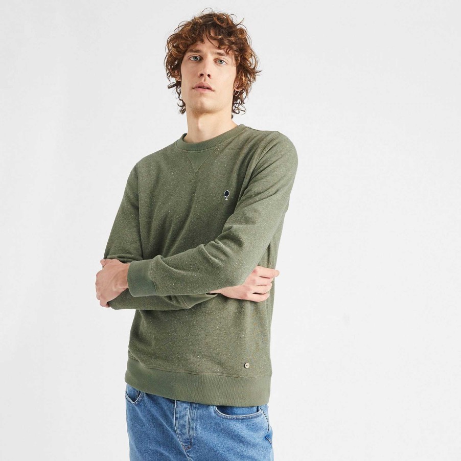 Clearance FAGUO Kaki Round Neck Sweatshirt