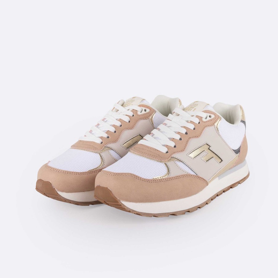 Clearance FAGUO White & Nude Runnings Vegan