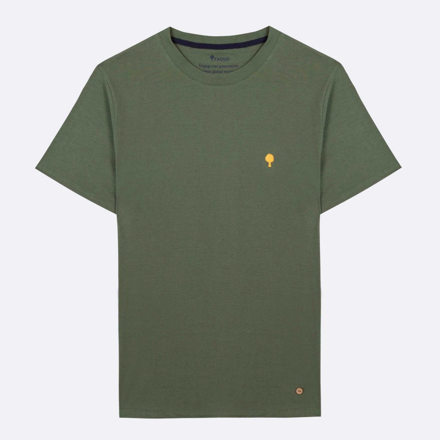 Online FAGUO Kaki Round Neck T-Shirt