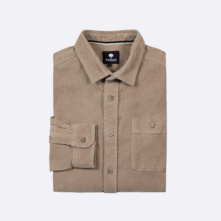 Online FAGUO Light Beige Classic Shirt