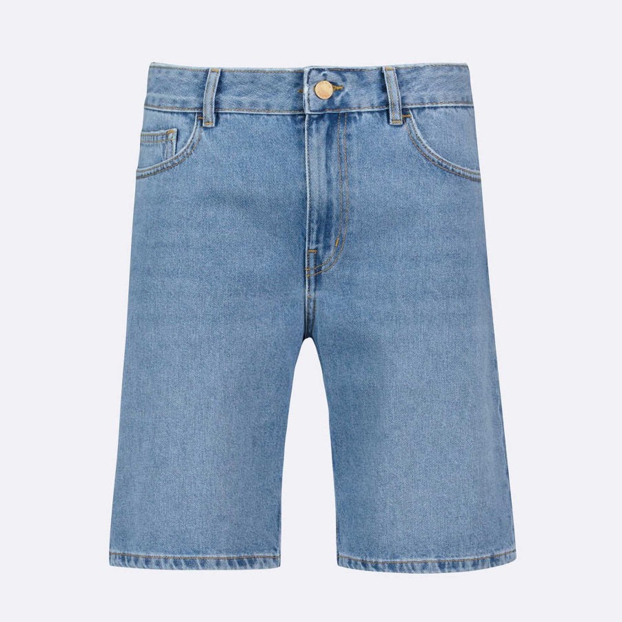 Hot FAGUO Light Denim Denim Shorts