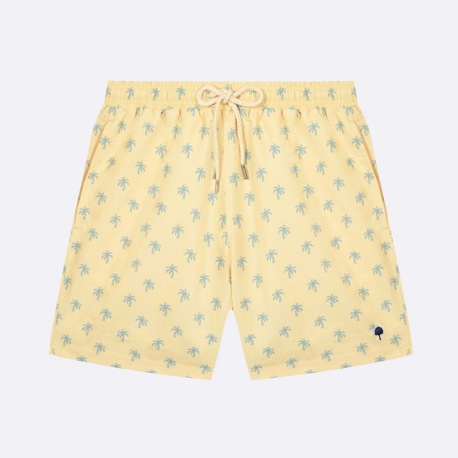 Hot FAGUO Light Yellow Bath Shorts