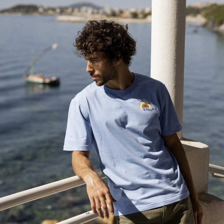 Hot FAGUO Light Blue T-Shirt Off To The Sea