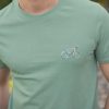 Clearance FAGUO Light Green Round Neck T-Shirt Velo Multico