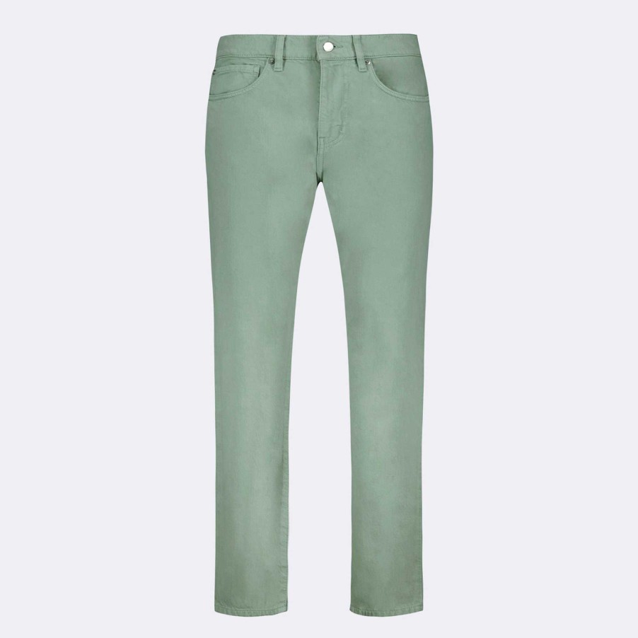 Clearance FAGUO Light Green Denim Tapered Cut