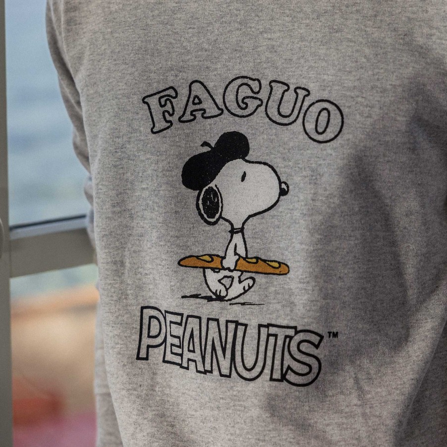 New FAGUO Grey Sweatshirt Lab Peanuts